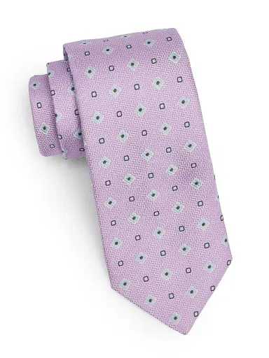 Canali Men's Medallion Woven Silk Tie | Thumbnail 1