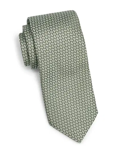 Canali Men's Geometric Woven Silk Tie | Thumbnail 1 Canali Men's Geometric Woven Silk Tie | Thumbnail 1