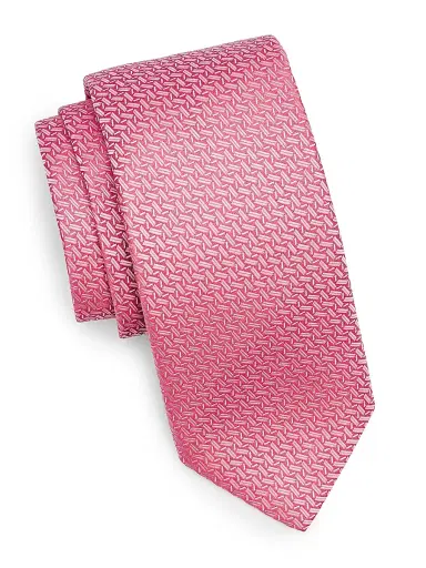 Canali Men's Zigzag Woven Silk Tie | Thumbnail 1