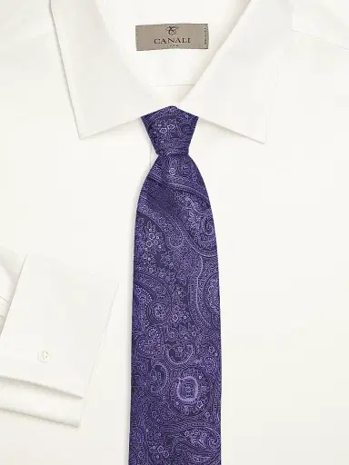 Canali Men's Paisley Woven Silk Tie | Thumbnail 2
