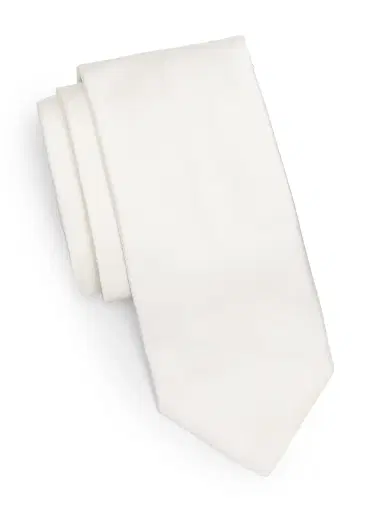 Canali Men's Solid Satin Silk Tie | Thumbnail 1 Canali Men's Solid Satin Silk Tie | Thumbnail 1