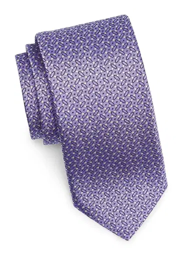 Canali Men's Geometric Silk Tie | Thumbnail 1 Canali Men's Geometric Silk Tie | Thumbnail 1