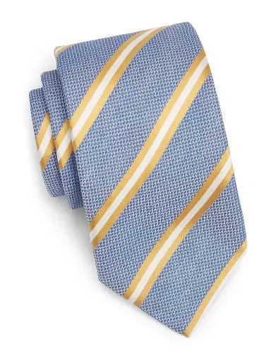 Canali Men's Repp Stripe Silk Tie | Thumbnail 1 Canali Men's Repp Stripe Silk Tie | Thumbnail 1