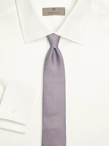 Canali Men's Geometric Silk Tie | Thumbnail 2