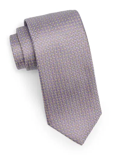 Canali Men's Geometric Silk Tie | Thumbnail 1