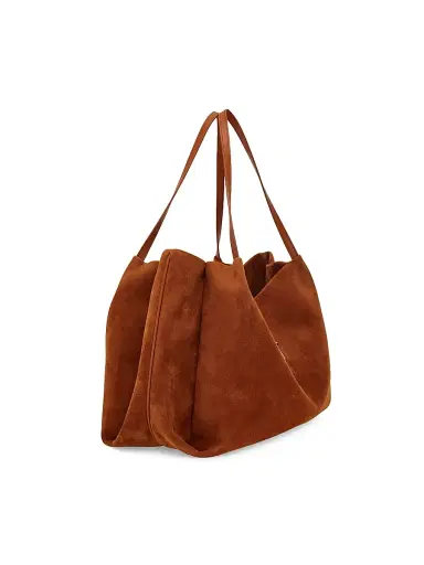 FERRAGAMO Women's Suede Gancini Tab Tote Bag - Naturale Resort | Thumbnail 2 FERRAGAMO Women's Suede Gancini Tab Tote Bag - Naturale Resort | Thumbnail 2