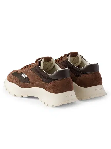 Prada Women's Mesh Fabric and Suede Sneakers | Thumbnail 3 Prada Women's Mesh Fabric and Suede Sneakers | Thumbnail 3