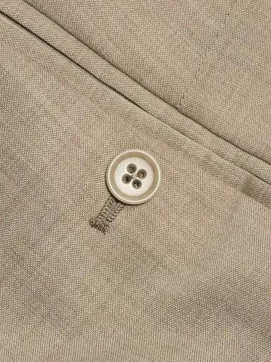 Emporio Armani Men's Tropical Virgin Wool Flat-Front Trousers - Roasted Cashew - Size 44 | Thumbnail 7