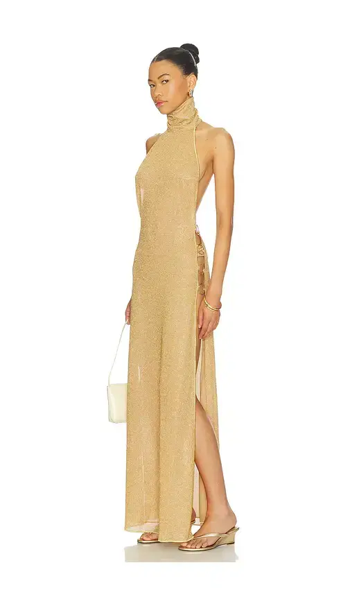 Oseree Lumiere Ring Turtleneck Dress