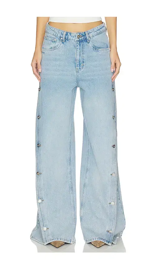Gestuz X Barbie Stacie High Waisted Wide Jeans