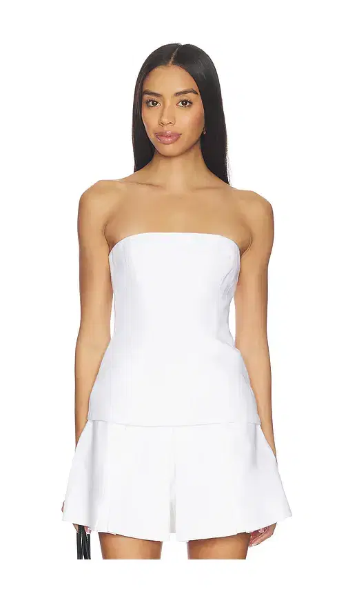 Bardot Helenia Linen Strapless Top