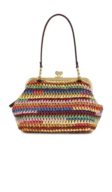 Coach Large Weave Straw Kisslock 27 Frame Bag | Thumbnail 2
