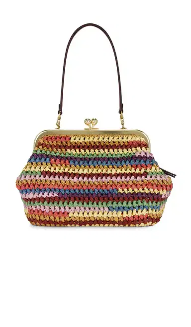 Coach Large Weave Straw Kisslock 27 Frame Bag | Thumbnail 1