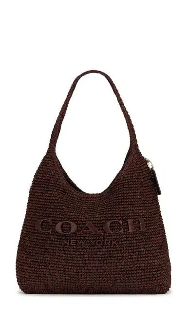 Coach Refined Weave Straw Brooklyn 34 Shoulder Bag | Thumbnail 1 Coach Refined Weave Straw Brooklyn 34 Shoulder Bag | Thumbnail 1