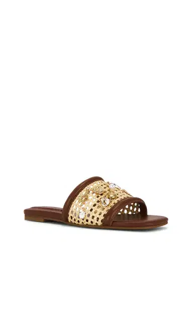 Simkhai Caspian Raffia Netted Flat Sandal | Thumbnail 2