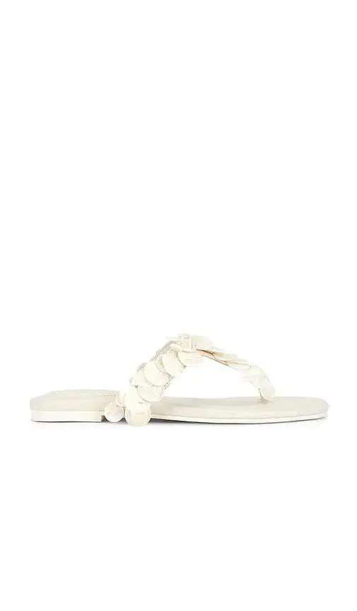 SIMKHAI Elin Natural Shell Beaded Thong Sandal