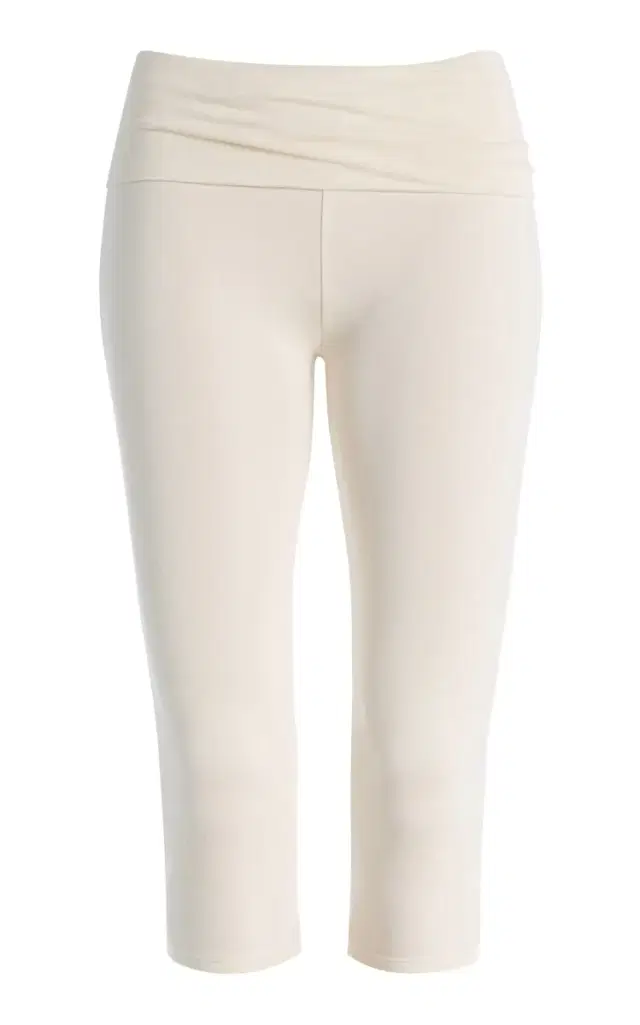 Éterne Foldover Jersey Capri Leggings