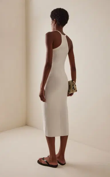 Éterne Ribbed Jersey Halter Maxi Dress | Thumbnail 4 Éterne Ribbed Jersey Halter Maxi Dress | Thumbnail 4