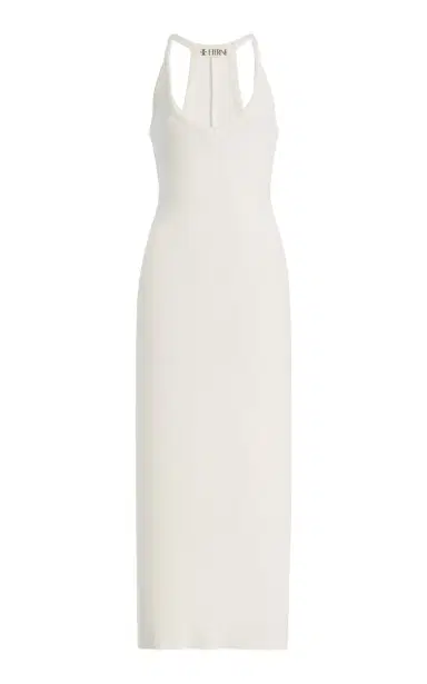 Éterne Ribbed Jersey Halter Maxi Dress | Thumbnail 1 Éterne Ribbed Jersey Halter Maxi Dress | Thumbnail 1