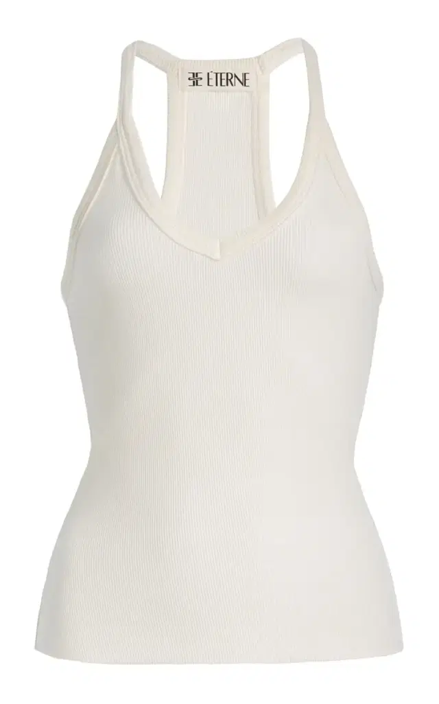 Éterne Ribbed Jersey Racerback Tank Top