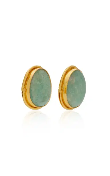 Sylvia Toledano Boucles D Oreille Earrings Macaron Pierre Stone Amazonite | Thumbnail 3