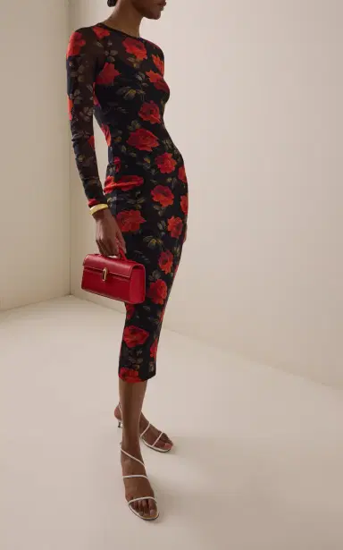 Carolina Herrera Floral Mesh Maxi Dress | Thumbnail 2