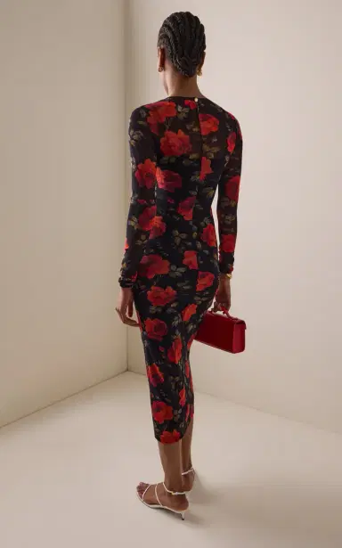 Carolina Herrera Floral Mesh Maxi Dress | Thumbnail 4