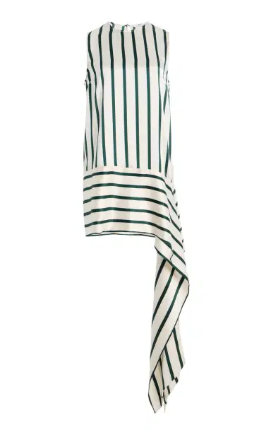 Bondi Born Cannes Sash-Hem Striped Silk Mini Dress | Thumbnail 7
