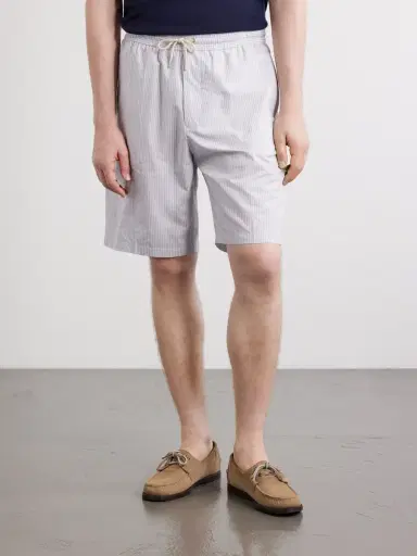 Paul Smith Straight-Leg Striped Cotton Drawstring Shorts - Men | Thumbnail 3 Paul Smith Straight-Leg Striped Cotton Drawstring Shorts - Men | Thumbnail 3