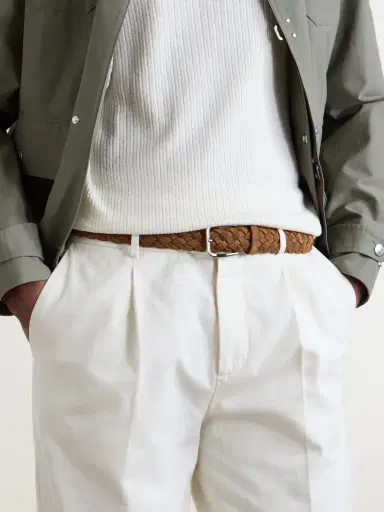 Brunello Cucinelli 2cm Woven Suede Belt - Men | Thumbnail 2