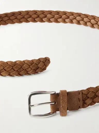 Brunello Cucinelli 2cm Woven Suede Belt - Men | Thumbnail 3