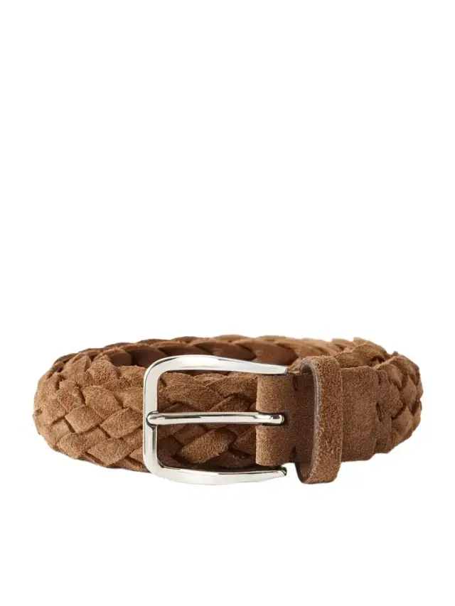Brunello Cucinelli 2cm Woven Suede Belt - Men