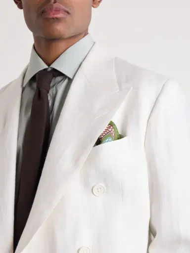 Ralph Lauren Purple Label Double-Breasted Herringbone Linen Suit Jacket - Men | Thumbnail 5 Ralph Lauren Purple Label Double-Breasted Herringbone Linen Suit Jacket - Men | Thumbnail 5