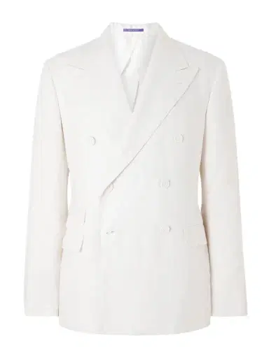 Ralph Lauren Purple Label Double-Breasted Herringbone Linen Suit Jacket - Men | Thumbnail 1 Ralph Lauren Purple Label Double-Breasted Herringbone Linen Suit Jacket - Men | Thumbnail 1