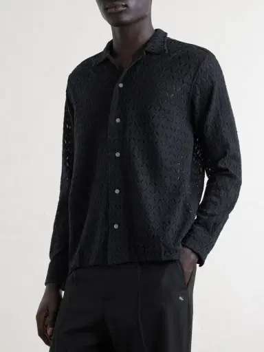 BODE Cotton-Blend Lace Shirt - Men | Thumbnail 3 BODE Cotton-Blend Lace Shirt - Men | Thumbnail 3