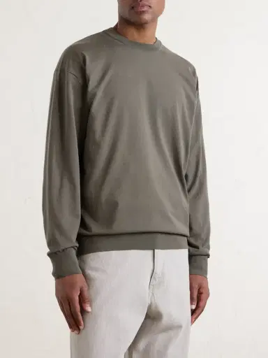 Auralee Luster Knitted T-Shirt - Men | Thumbnail 3 Auralee Luster Knitted T-Shirt - Men | Thumbnail 3