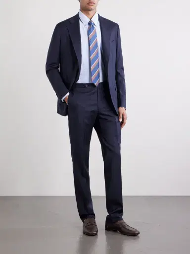 De Petrillo Straight-Leg Wool-Blend Suit Trousers - Men | Thumbnail 2