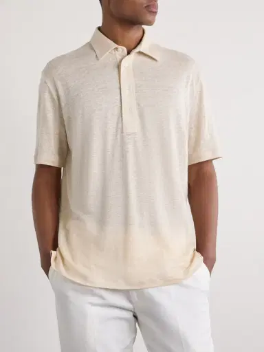Ralph Lauren Purple Label Logo-Embroidered Linen-Jersey Polo Shirt - Men | Thumbnail 3 Ralph Lauren Purple Label Logo-Embroidered Linen-Jersey Polo Shirt - Men | Thumbnail 3