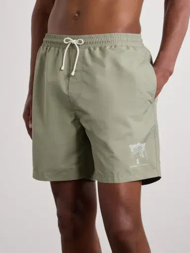 Brunello Cucinelli Straight-Leg Mid-Length Logo-Print Swim Shorts - Men | Thumbnail 2 Brunello Cucinelli Straight-Leg Mid-Length Logo-Print Swim Shorts - Men | Thumbnail 2