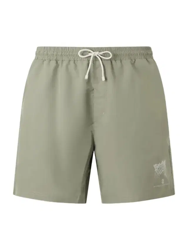 Brunello Cucinelli Straight-Leg Mid-Length Logo-Print Swim Shorts - Men