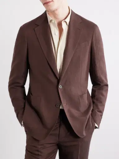 Ralph Lauren Purple Label Silk and Linen-Blend Suit Jacket - Men | Thumbnail 3 Ralph Lauren Purple Label Silk and Linen-Blend Suit Jacket - Men | Thumbnail 3