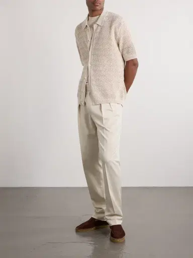 Ralph Lauren Purple Label Knitted Cotton Shirt - Men | Thumbnail 2