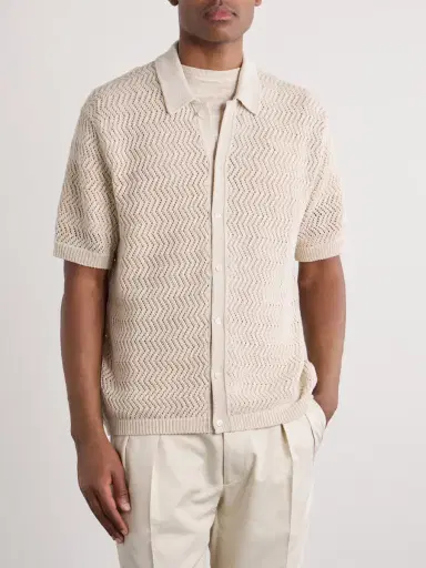 Ralph Lauren Purple Label Knitted Cotton Shirt - Men | Thumbnail 3