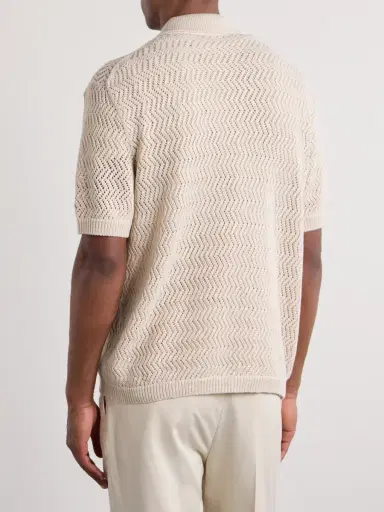 Ralph Lauren Purple Label Knitted Cotton Shirt - Men | Thumbnail 4