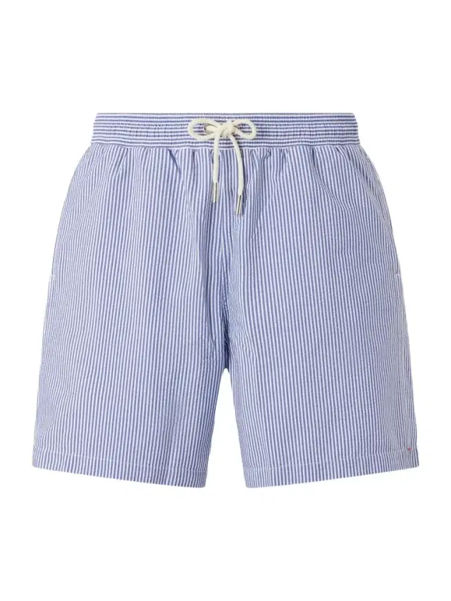 Orlebar Brown Mastiff II Straight-Leg Mid-Length Striped Seersucker Swim Shorts - Men