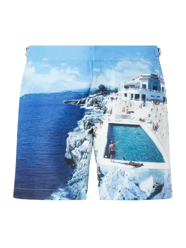 Bulldog Straight-Leg Mid-Length Printed Swim Shorts - Men