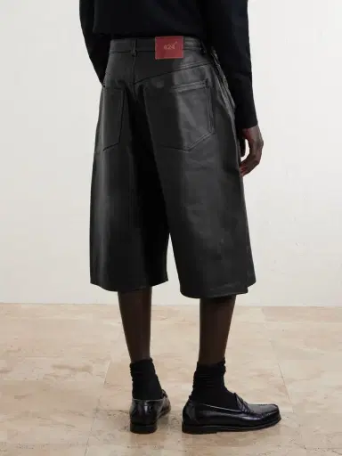 424 Straight-Leg Leather Shorts - Men | Thumbnail 4 424 Straight-Leg Leather Shorts - Men | Thumbnail 4