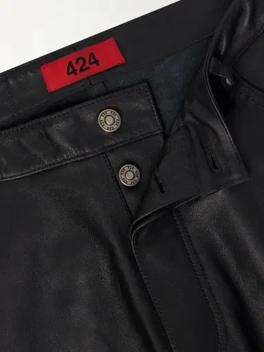 424 Straight-Leg Leather Shorts - Men | Thumbnail 6 424 Straight-Leg Leather Shorts - Men | Thumbnail 6