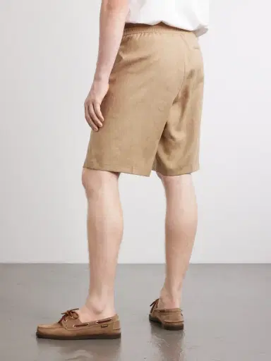 Paul Smith Pleated Linen Drawstring Shorts - Men | Thumbnail 4