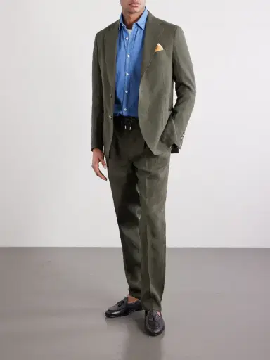 De Petrillo Linen Blazer - Men | Thumbnail 2 De Petrillo Linen Blazer - Men | Thumbnail 2